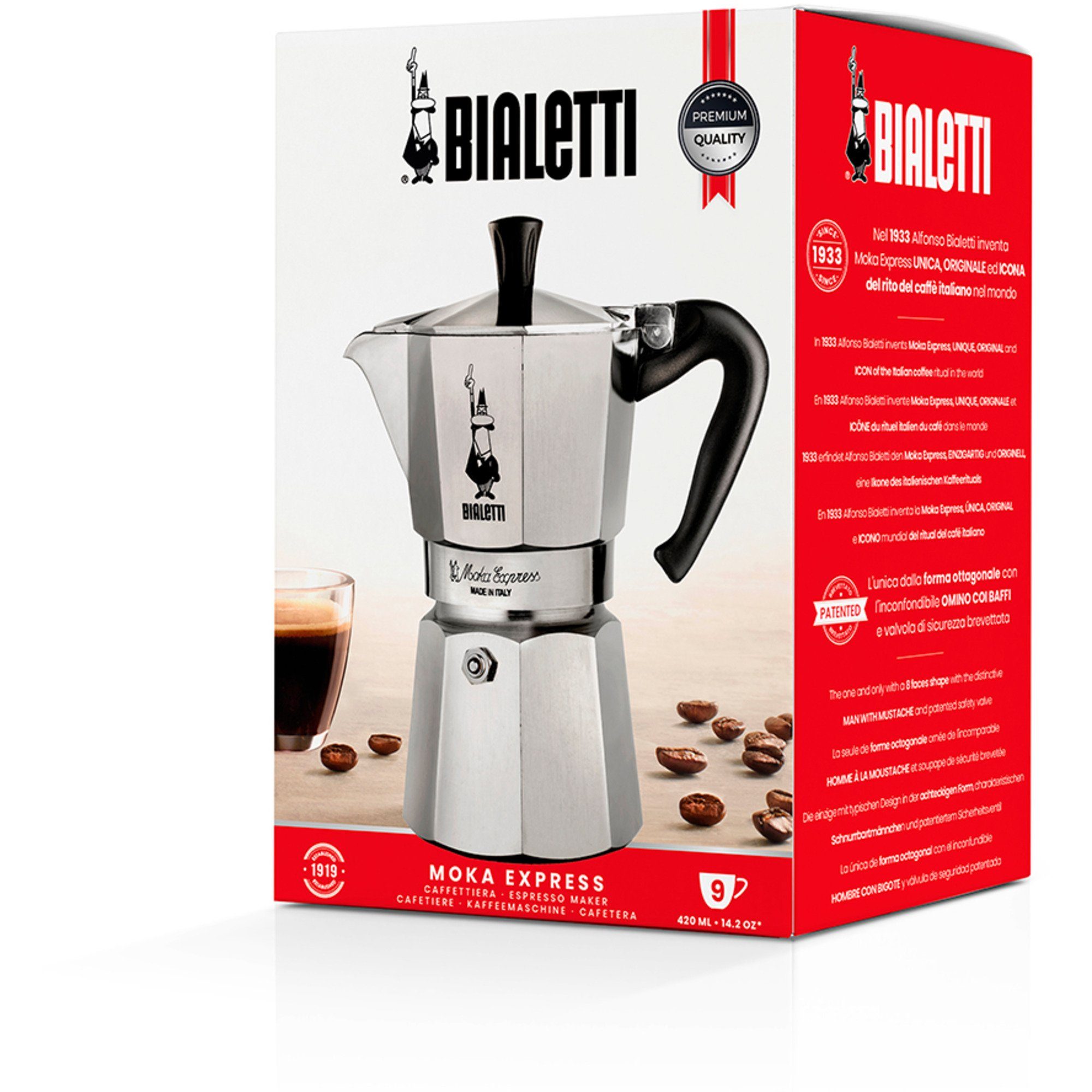 BIALETTI Kaffeebereiter Bialetti Moka Express, Espressomaschine, (9