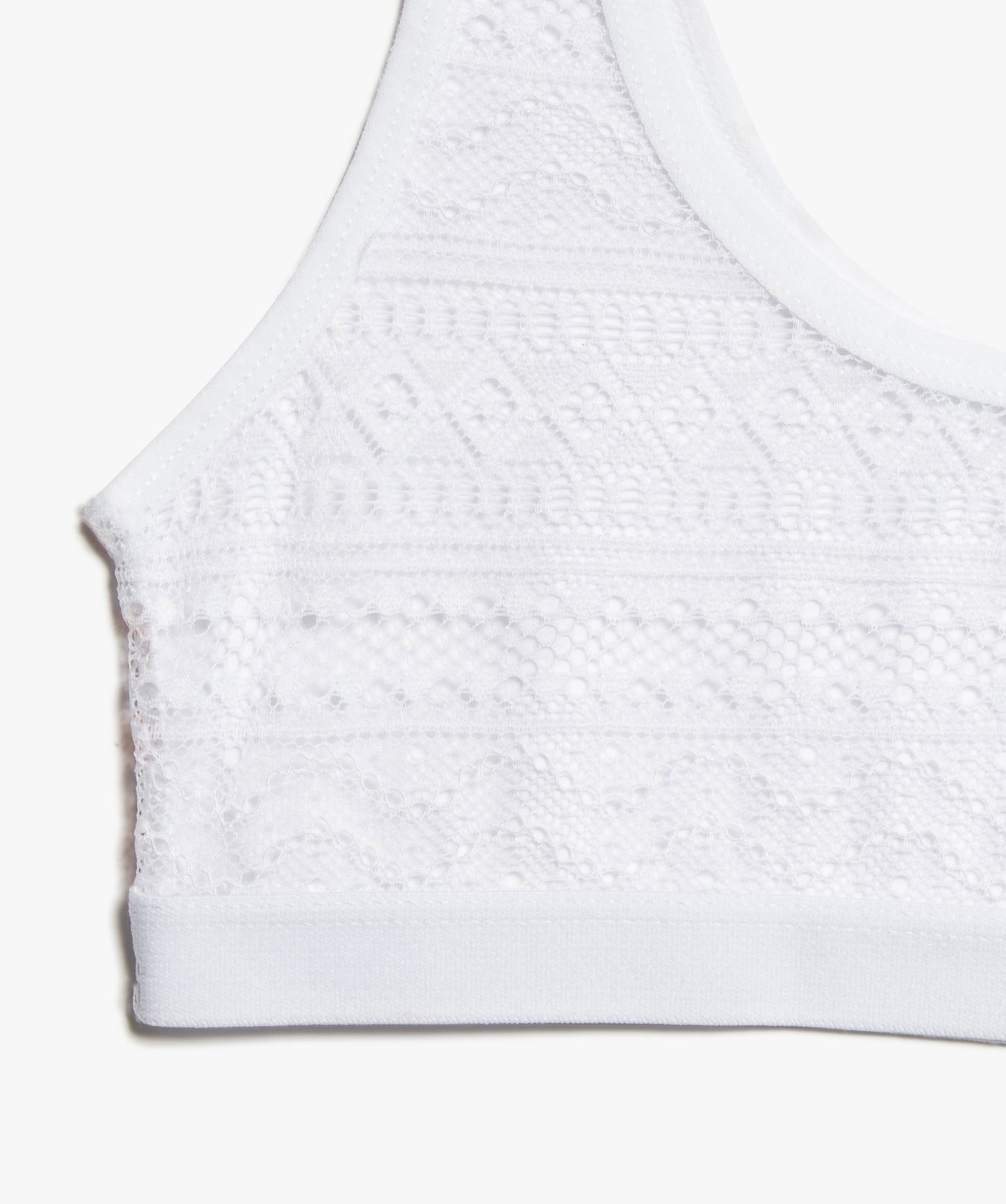 Brassière fille avec dos en dentelle imprime | GEMO