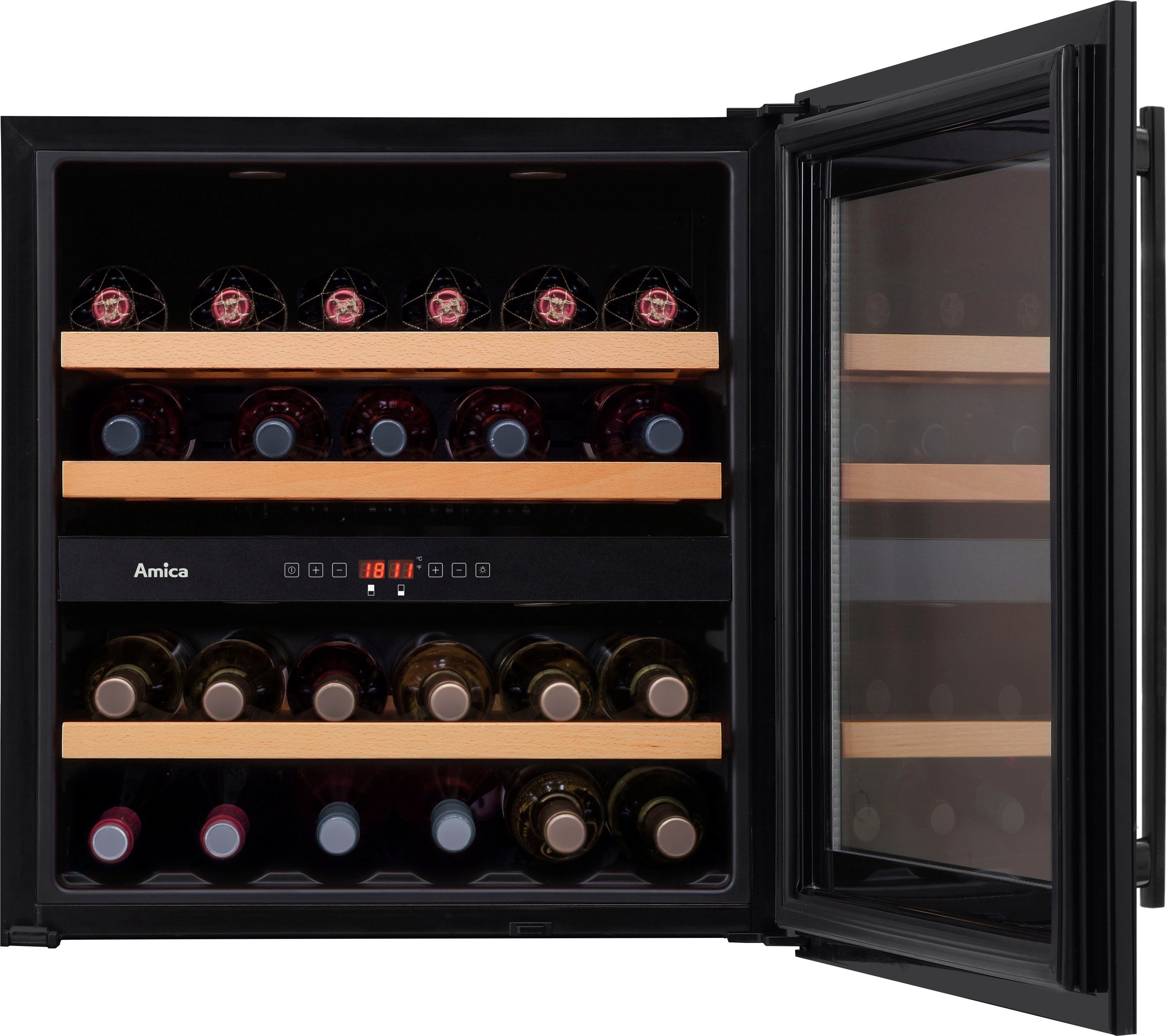 Amica Weinkühlschrank WCB2K60B36.1 / WK 341 212 S, für 37 Standardflaschen á 0,75l
