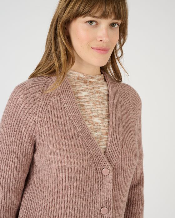 Gilet long mélange laine