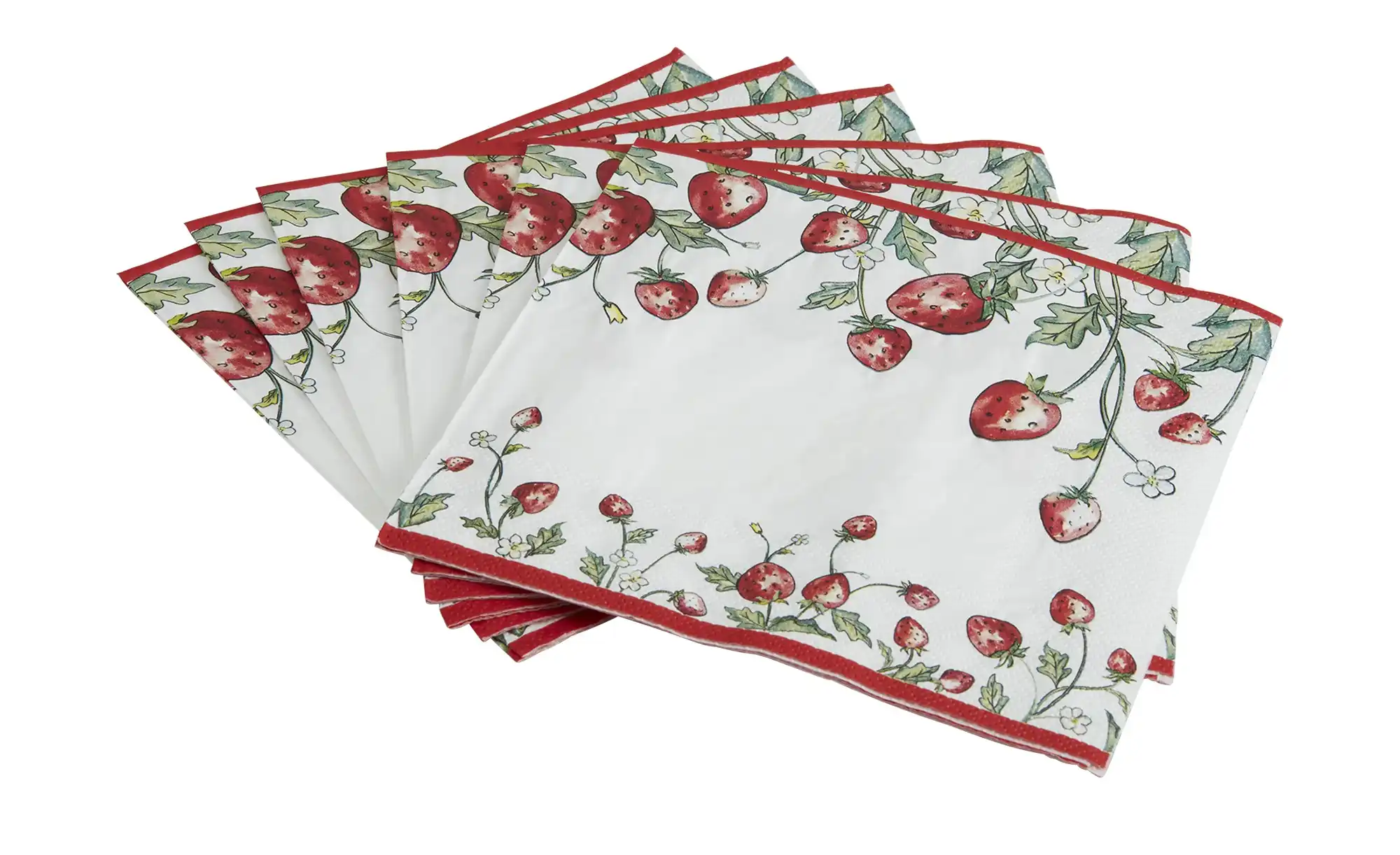 HOME STORY Serviette Erdbeere, 20er Pack, sortiert