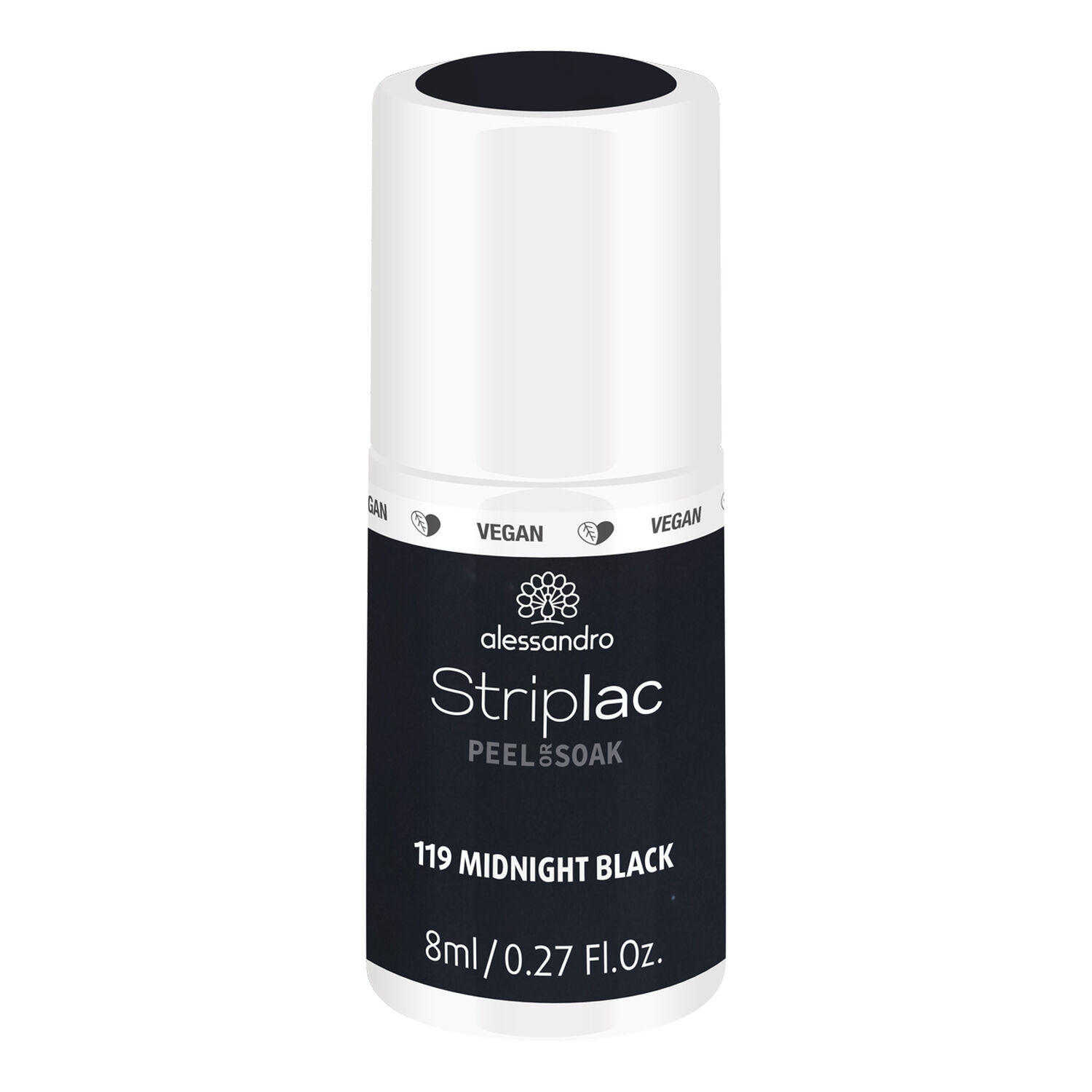 Alessandro Striplac Peel or Soak Vernis Semi-permanent - 119 Midnight Black
