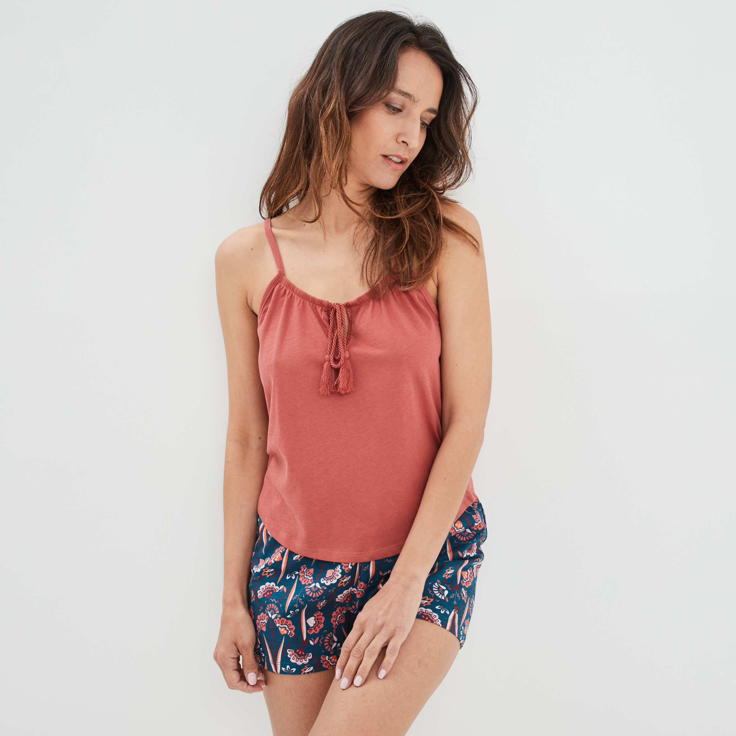 Ensemble pyjama 2 pièces bleu femme | La Halle
