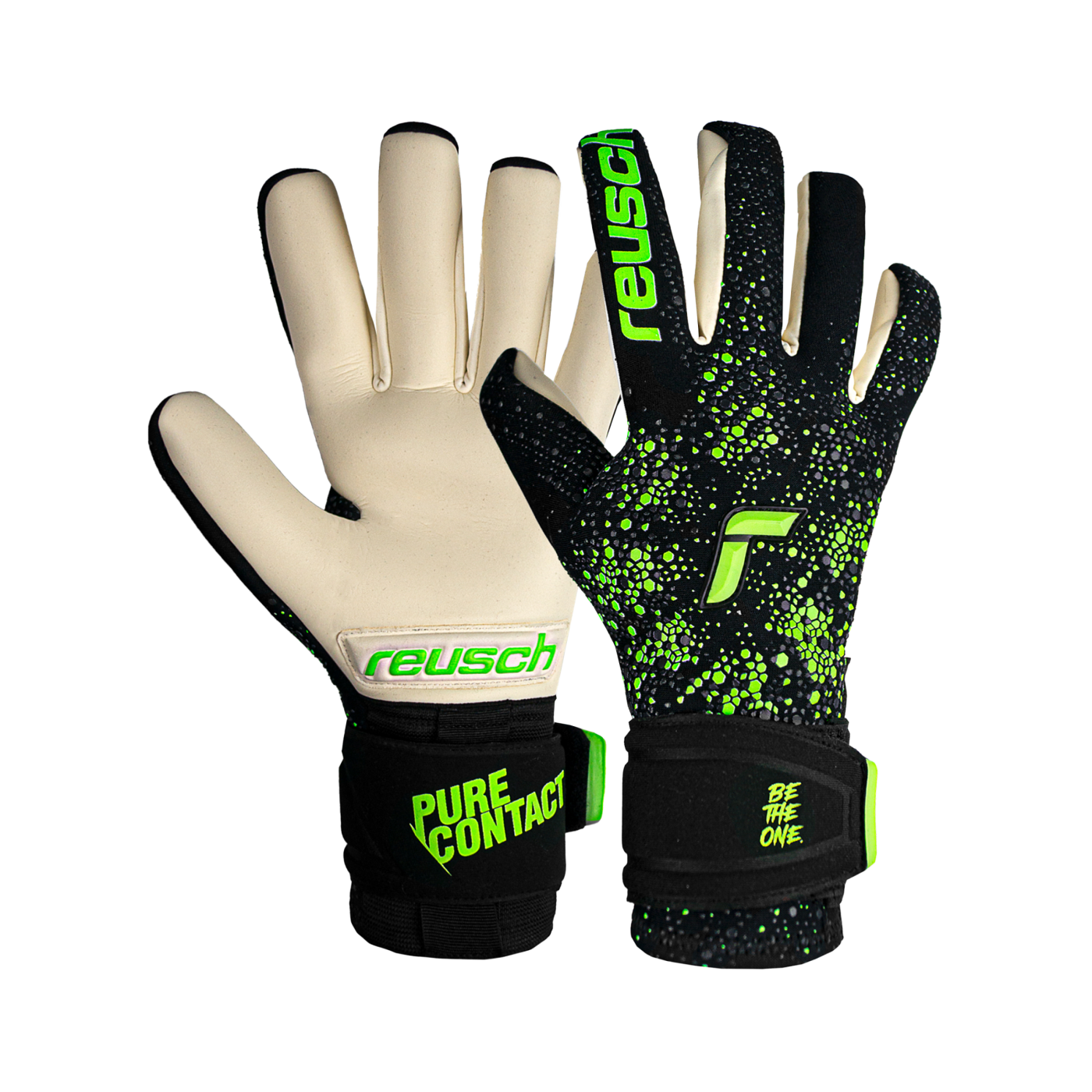 Reusch Pure Contact Gold Torwarthandschuh Schwarz Grün F7781