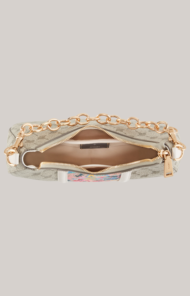 Schultertasche Mazzolino Misto Annina in Beige/Pink gemustert