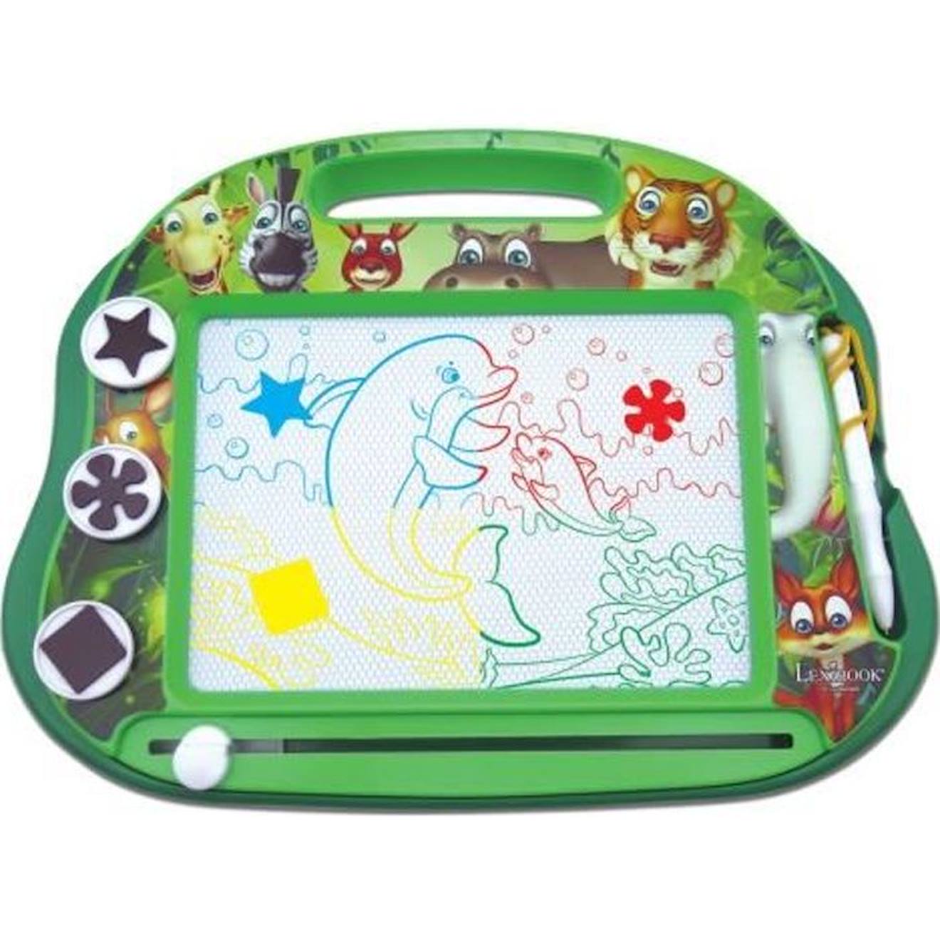 Ardoise magique Animaux format A5 avec accessoires magnétiques pour dessiner en couleurs