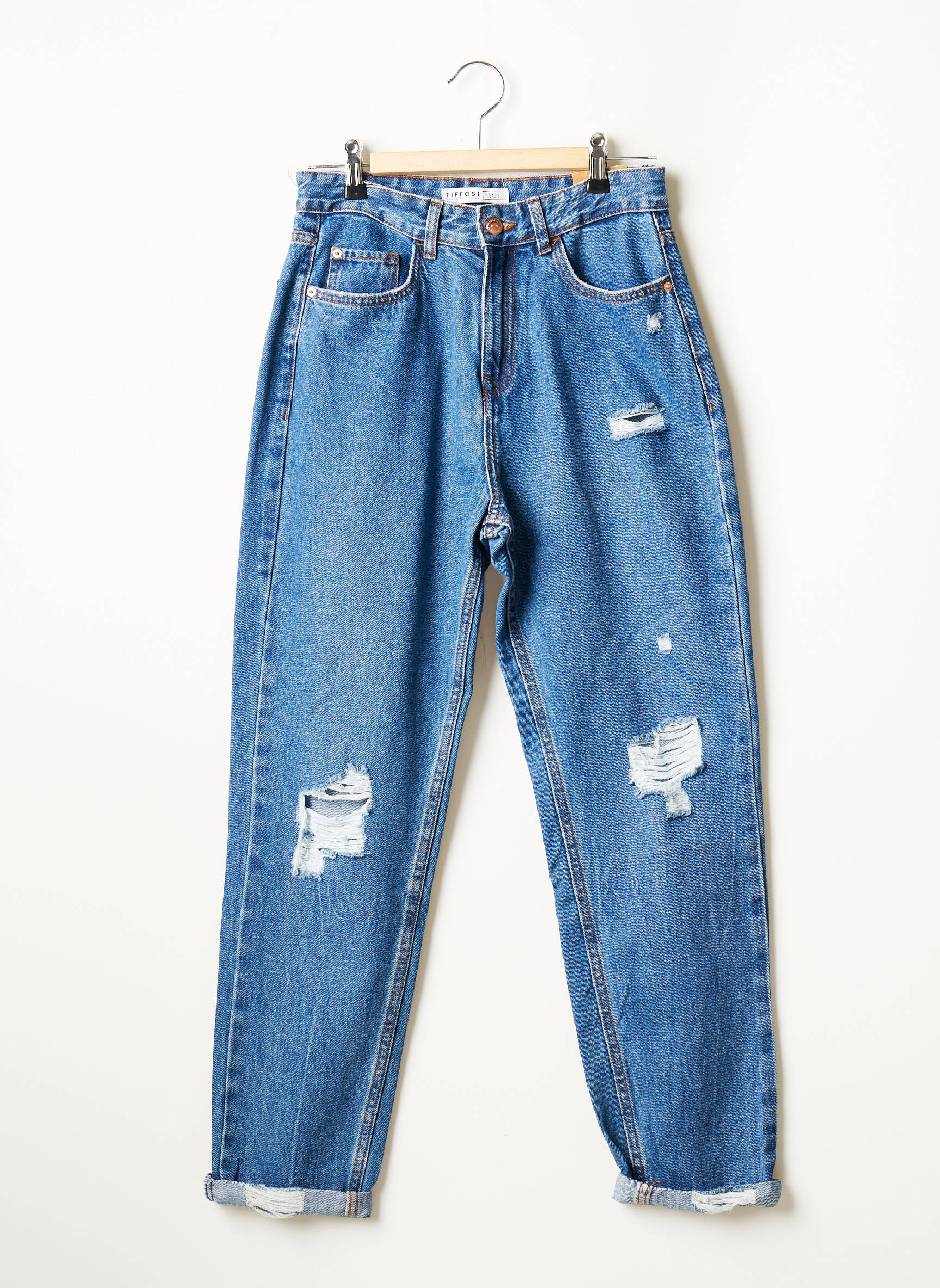Tiffosi Jean Mom Fille couleur bleu