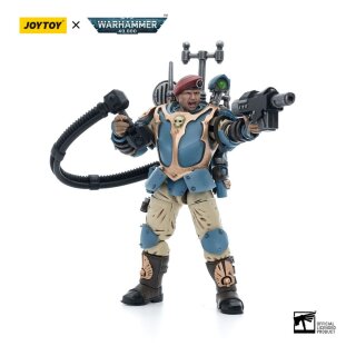 Warhammer 40k Actionfigur 1/18 Astra Militarum Tempestus Scions Command Squad 55th Kappic Eagles Vox Operator 12 cm