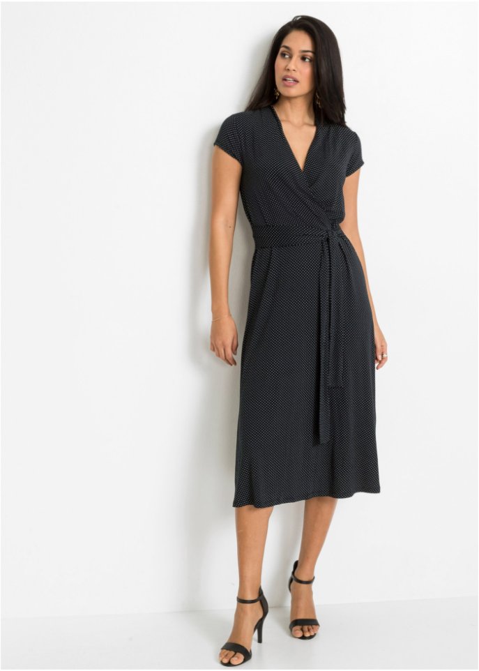 Jerseykleid mit Wickeloptik