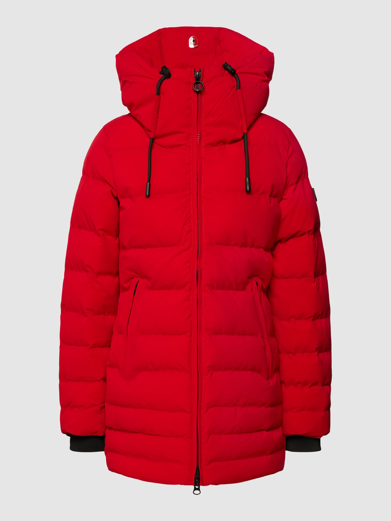 Steppjacke mit Kapuze Modell 'Cordoba' in rot