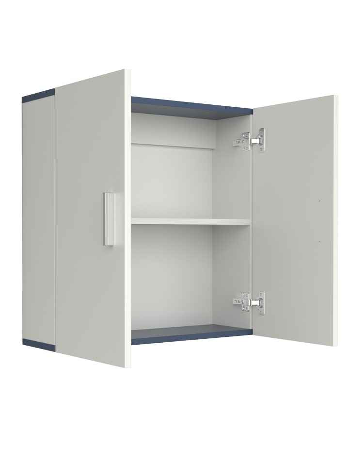 VCM  Wandregal Badregal Badmöbel Wandschrank Landos in Weiß / Schwarz günstig kaufen onesize