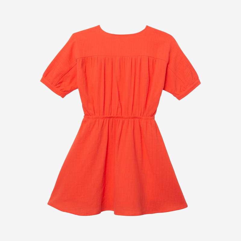 Robe fille armurée orange brodée Catimini