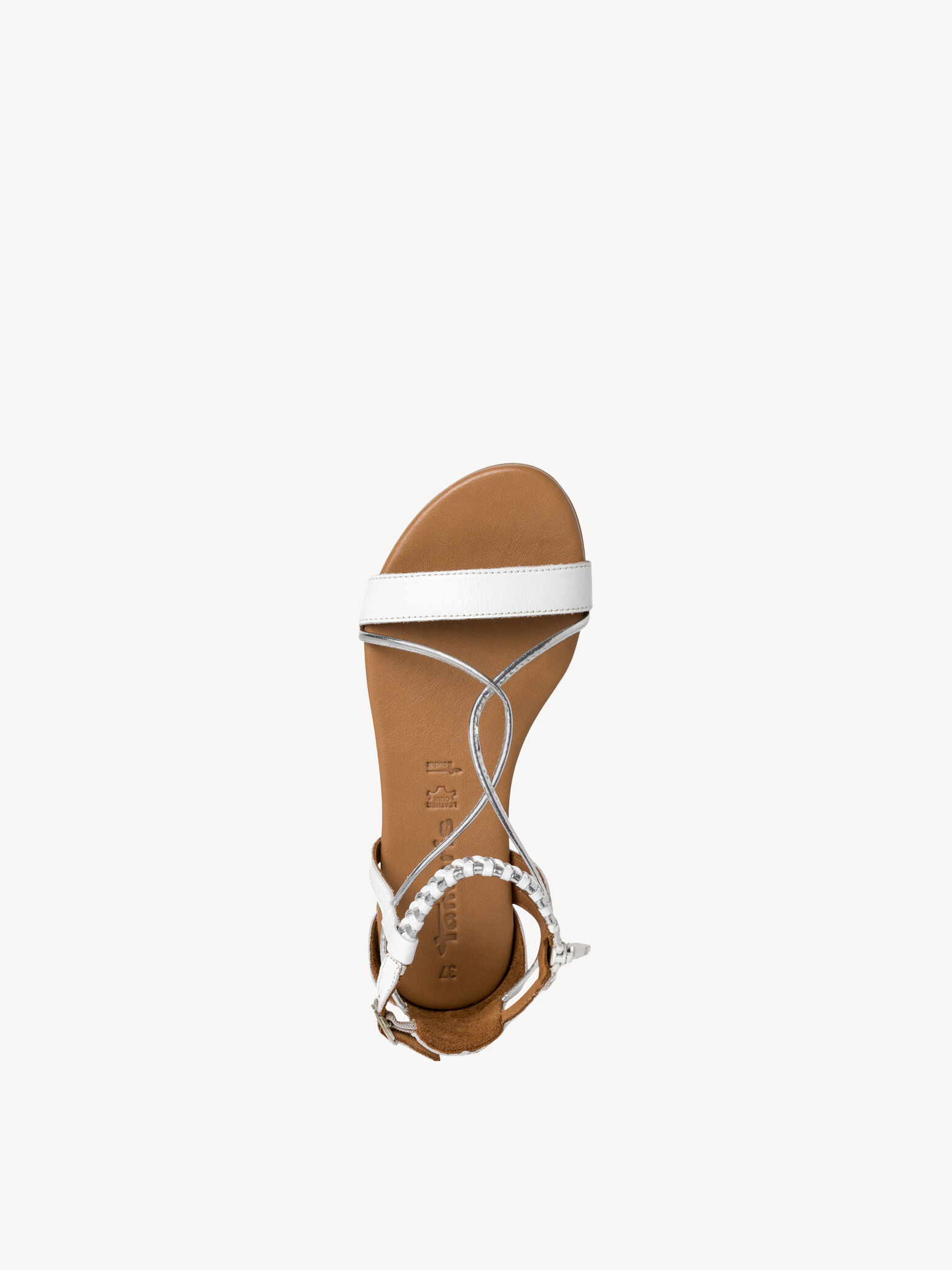 Sandale en cuir - blanc