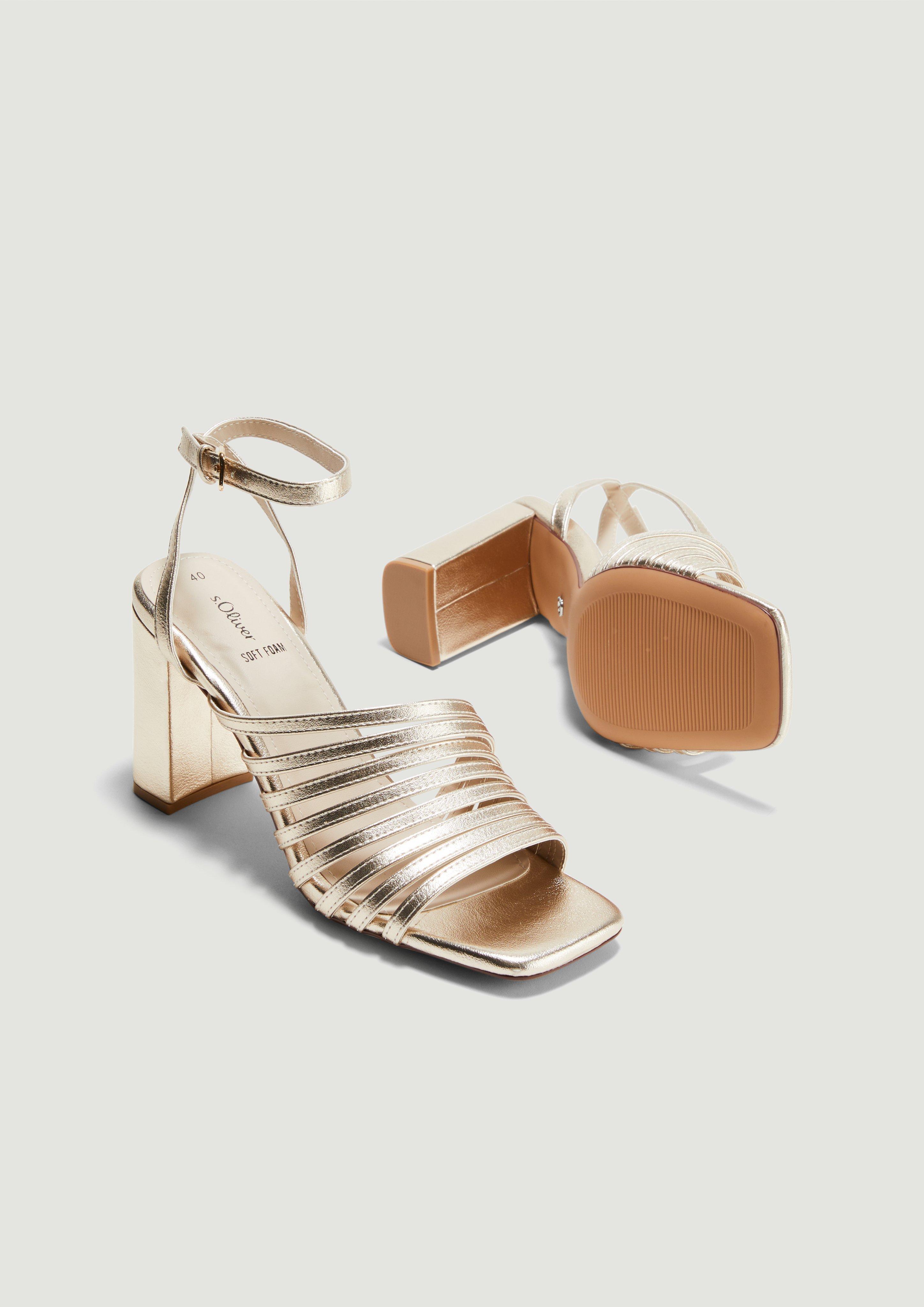 Riemchen-Sandalen in Leder-Optik  6007751-984