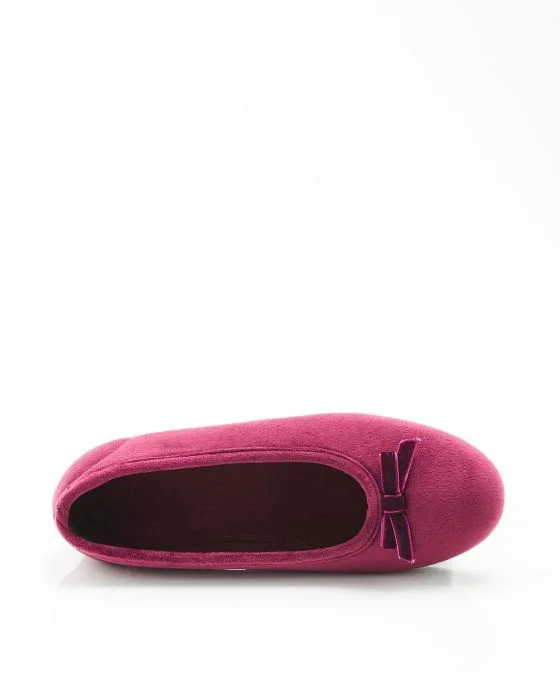 Ballerines aspect velours