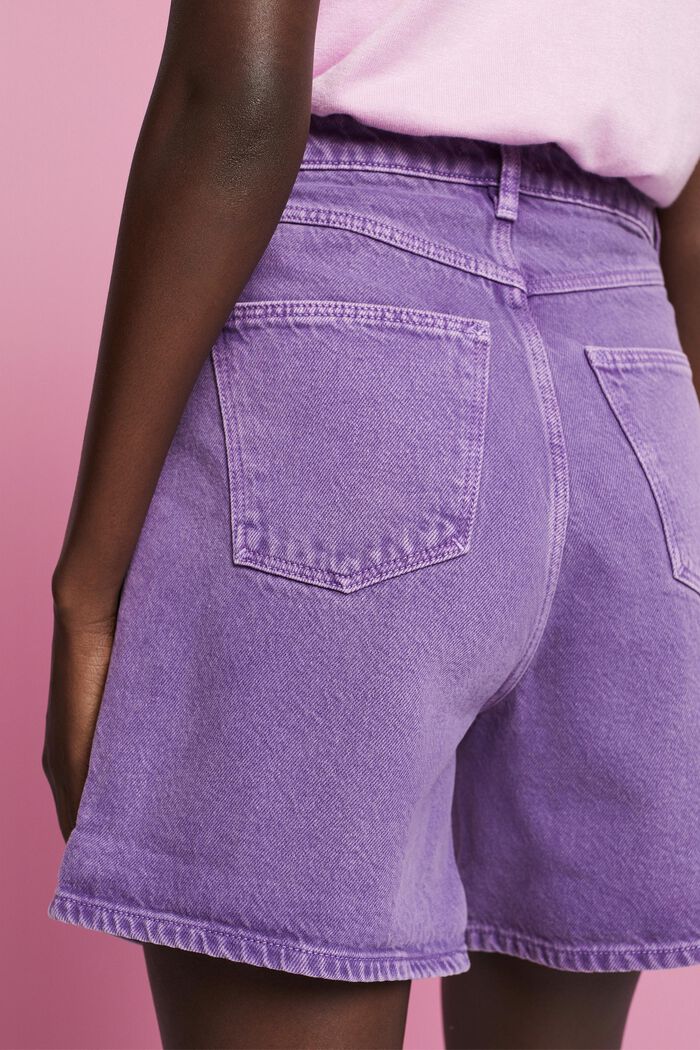 Leinenshorts mit hohem Bund