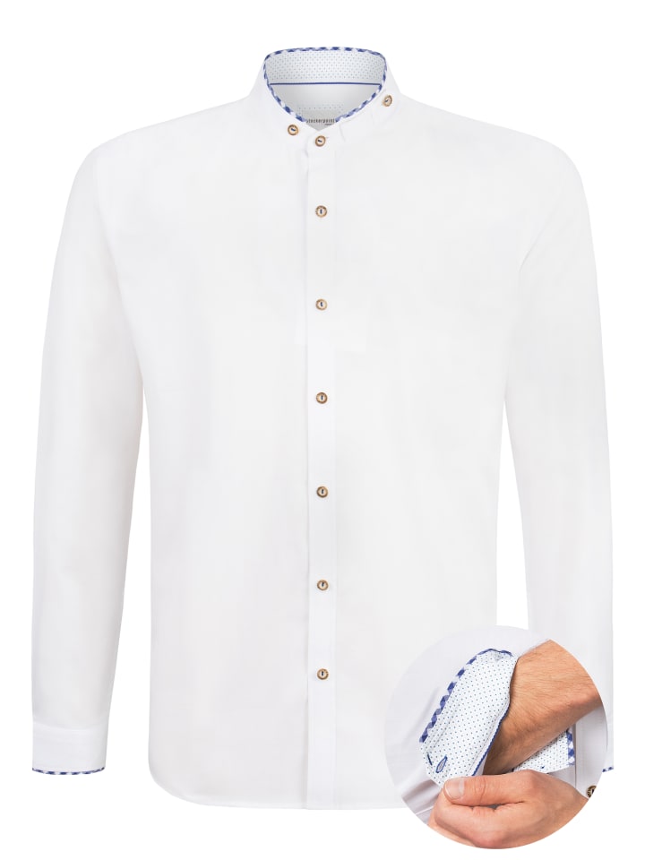 Stockerpoint Stockerpoint Trachtenhemd Alexio in weiss-blau günstig kaufen