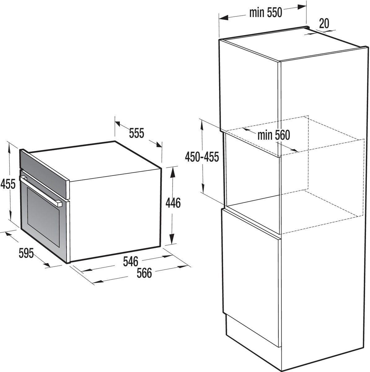 GORENJE Dampfbackofen BCS 598 S24BG, mit 1-fach-Teleskopauszug, Aqua-Reinigungsfunktion
