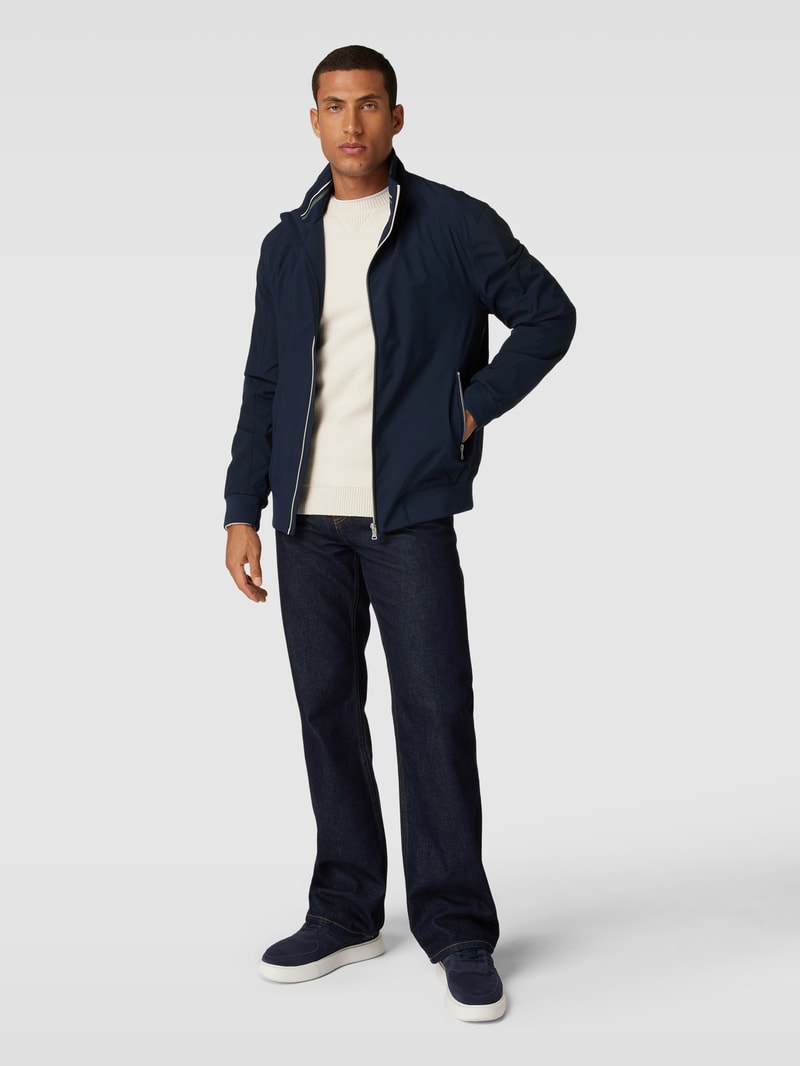 Jacke mit Stehkragen in marineblau