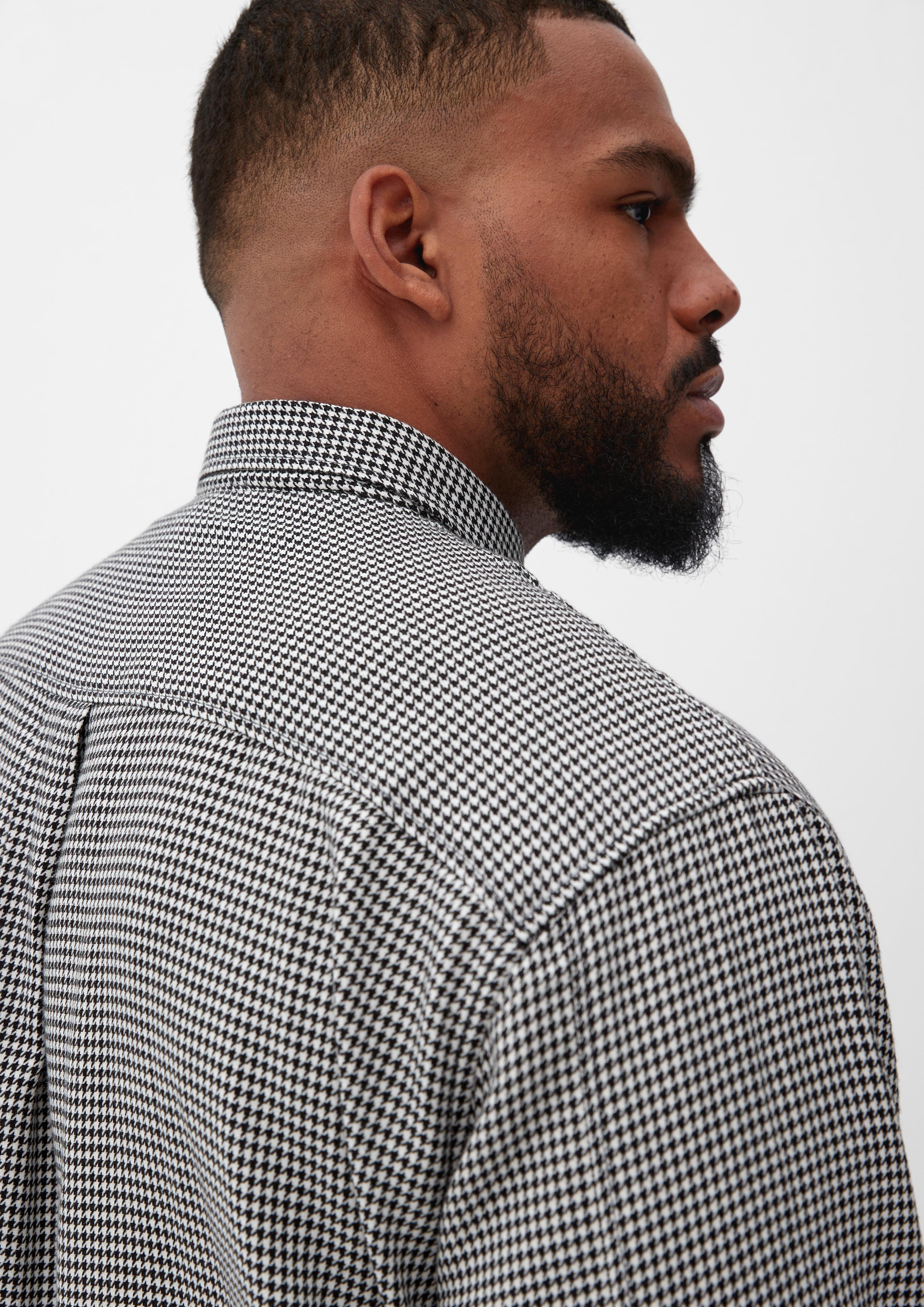 Big Size: Twillhemd mit Hahnentritt-Muster  2128148-01K2
