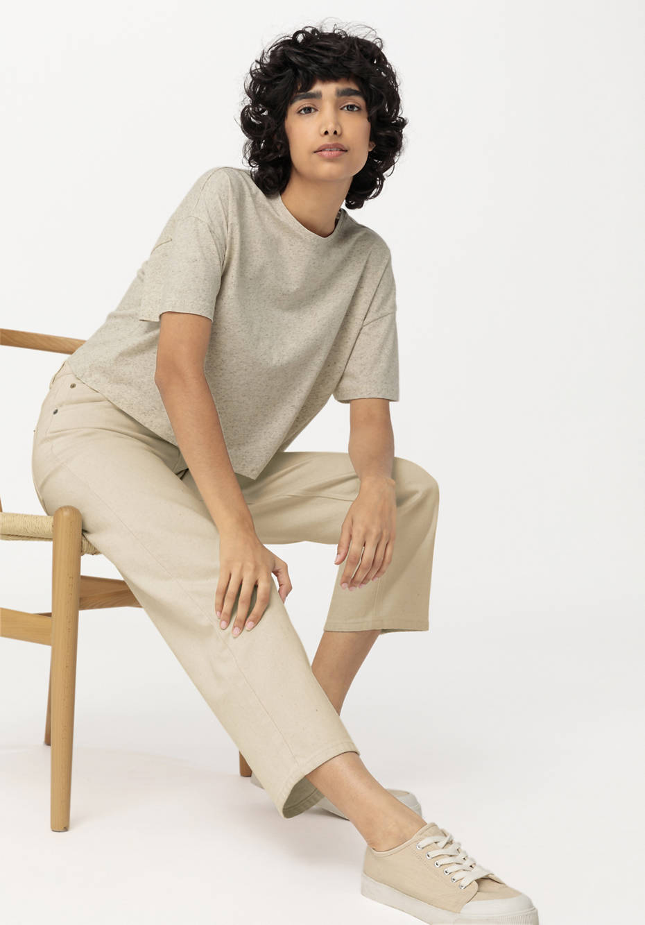 Jeans Barrel Leg aus Bio-Denim mit Hanf