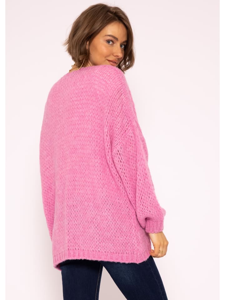 SASSYCLASSY Oversize Strick-Cardigan in Pink günstig kaufen