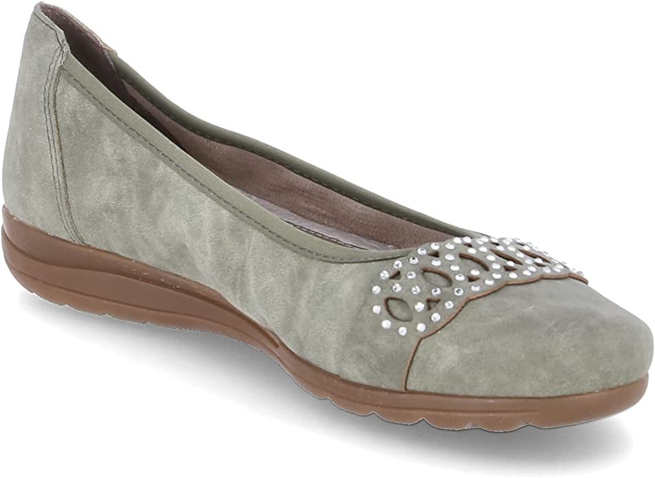 RIEKER Ballerinas grün FSK Damen Halbschuhe