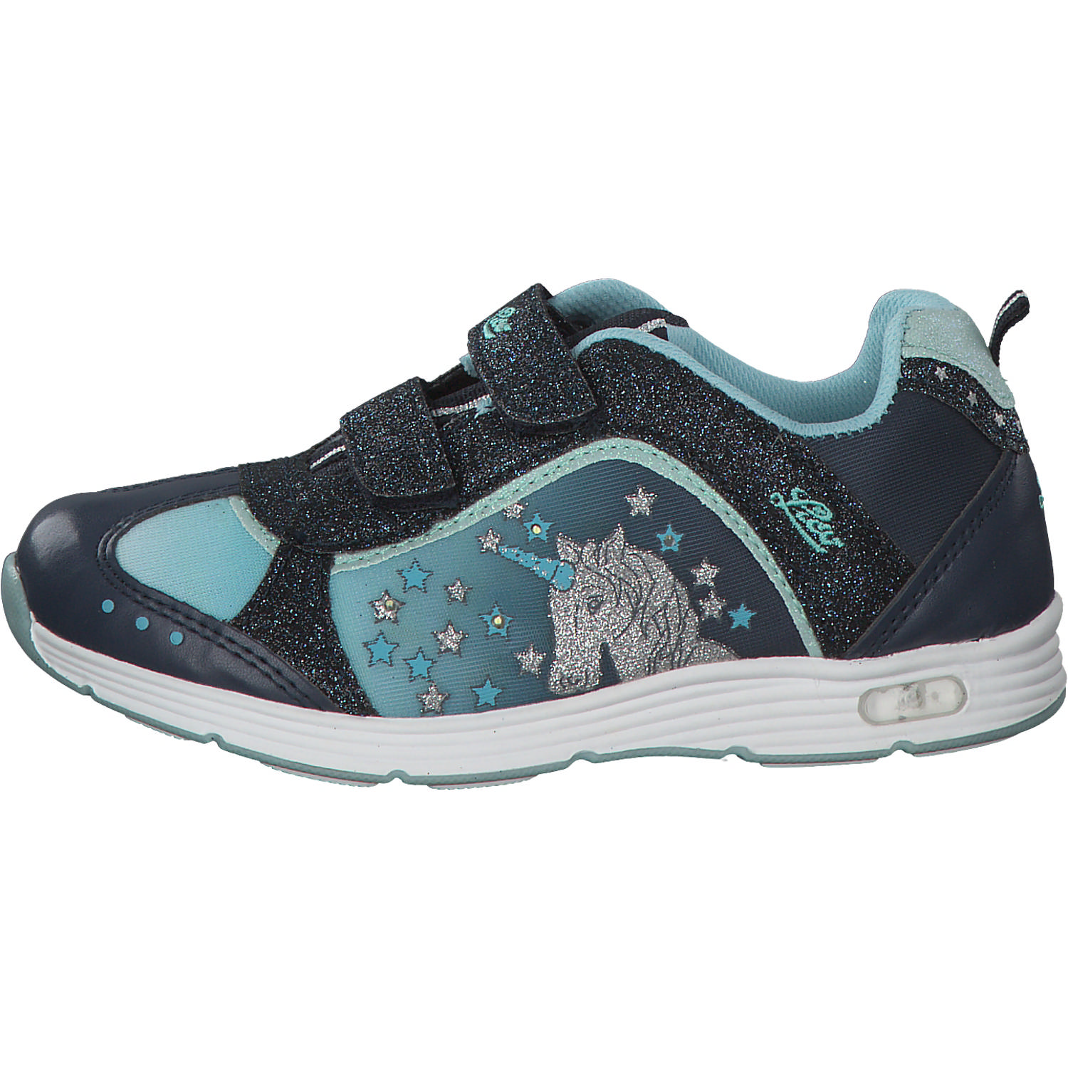 Geka Unicorn V Blinky, Sneakers Low, Kinder, navy/türkis