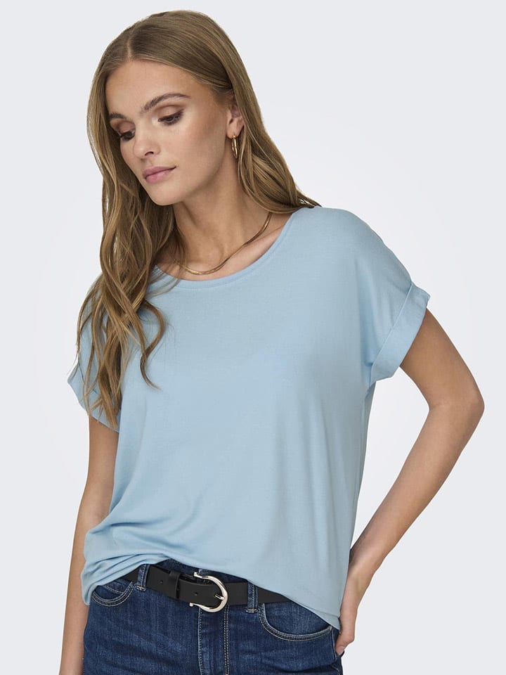 ONLY Shirt in Hellblau günstig kaufen