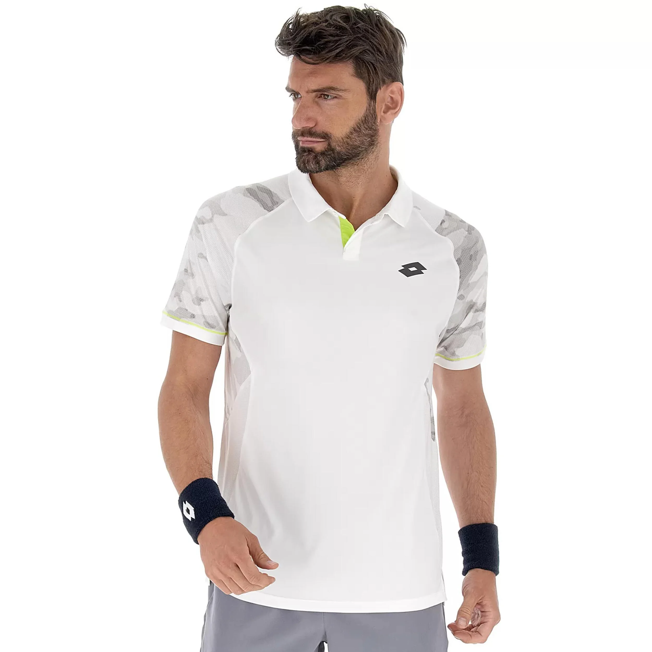 Tech Polo Herren - Weiß, Grau