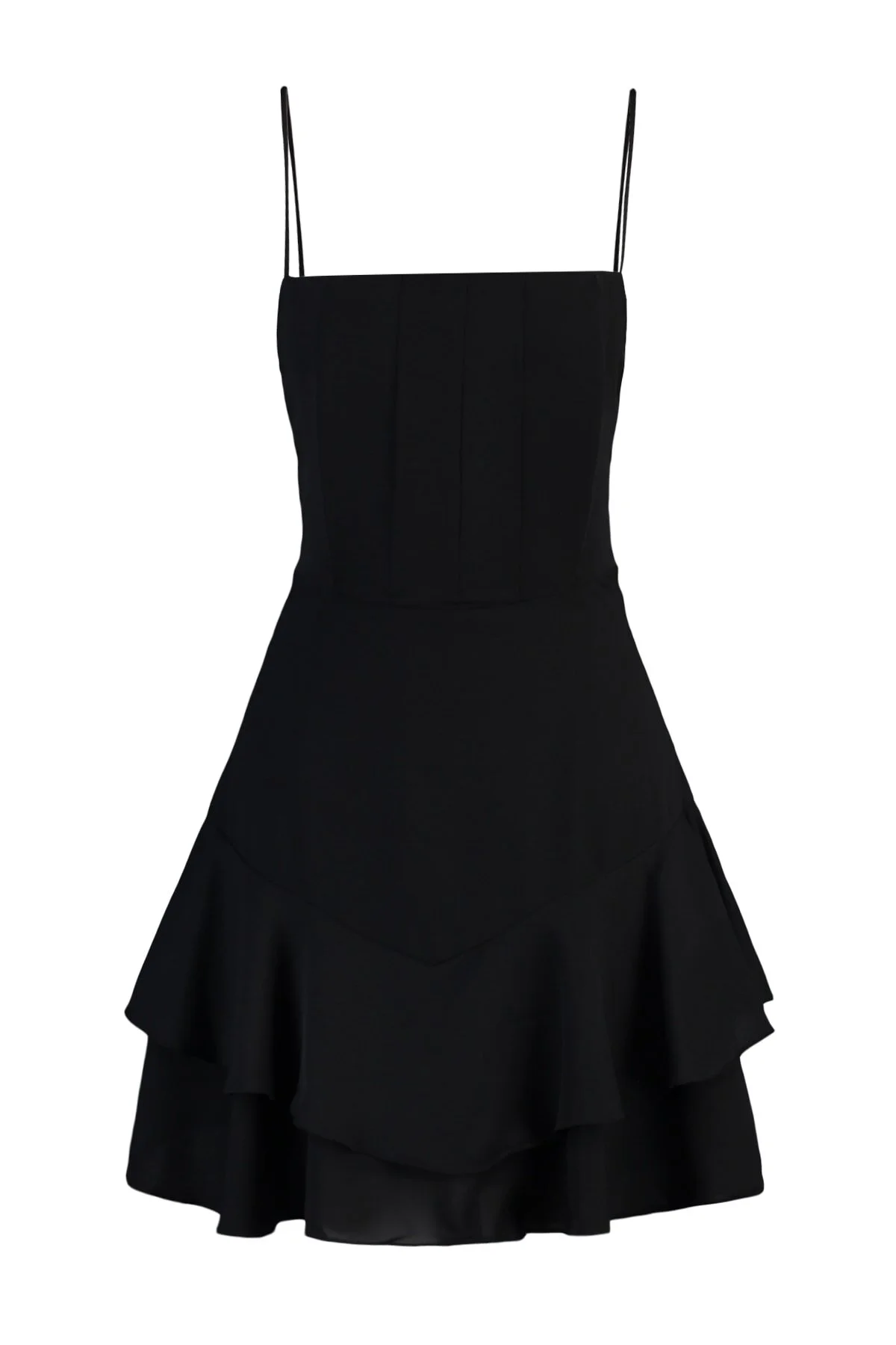 Trendyol Collection  Schwarzes, detailliertes, elegantes Abendkleid TPRSS22EL00065