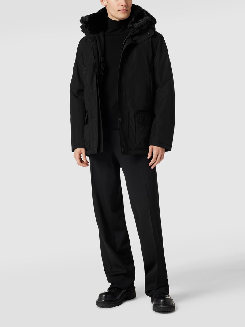 Funktionsjacke mit Reißverschlusstaschen Modell 'HALIFAX' in schwarz