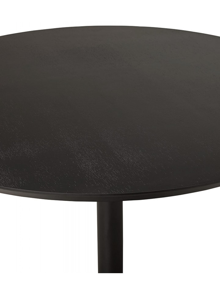 KADIMA DESIGN Runder Esstisch aus Holz und Metall | Moderner Stil in Schwarz günstig kaufen