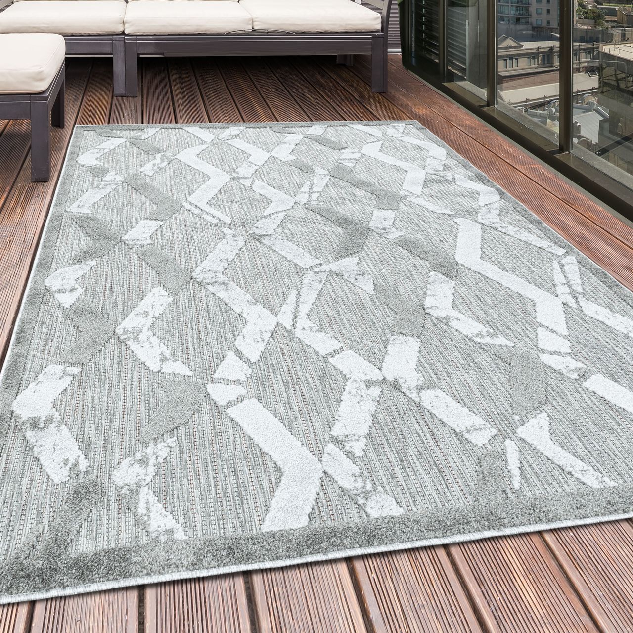 Ayyildiz Teppich, BAHAMA 5158, GREY, 140 x 200 cm