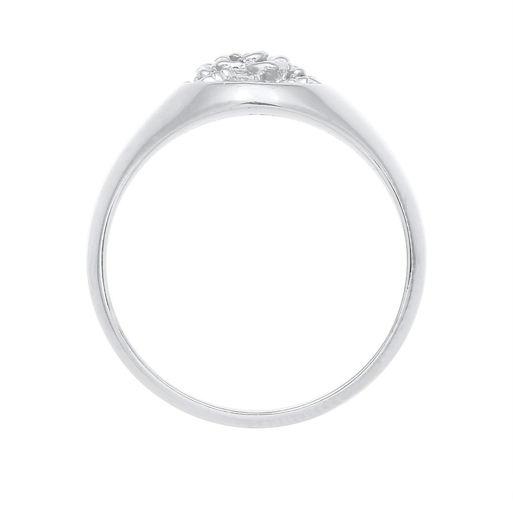 Elli Elli Bague Femme Chevalière Rose - (925/1000) Argent Bague