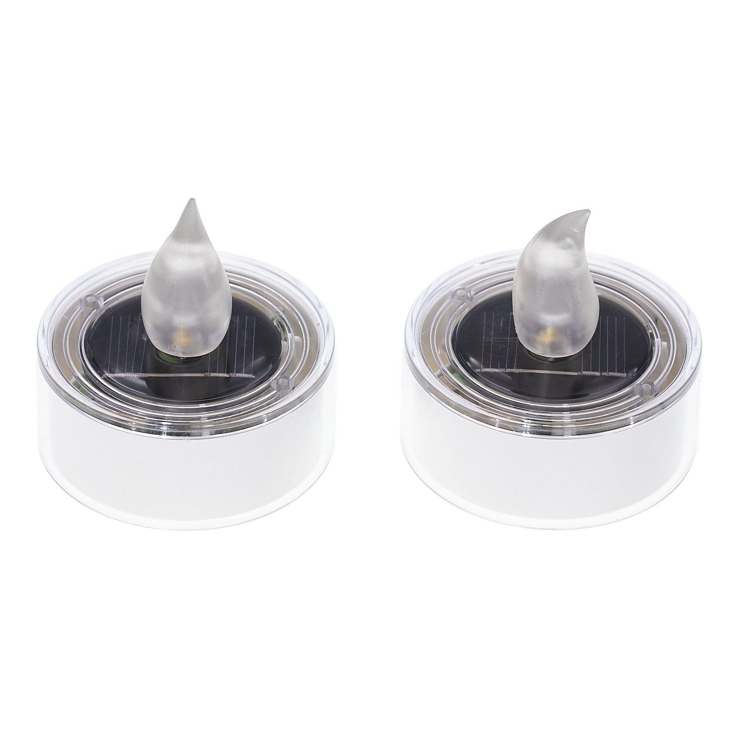 Solar LED Teelichter, 5,2 cm Ø, 2 Stück