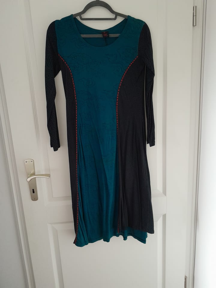 Aller Simplement Kleid in Petrol günstig kaufen 36/38