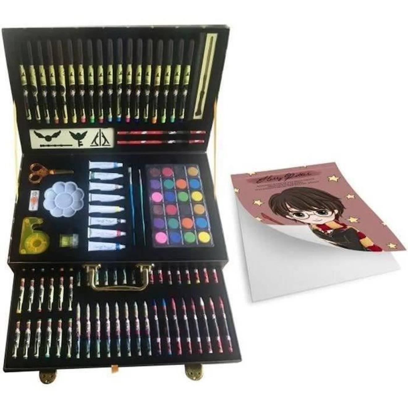 HARRY POTTER Valisette Dessin avec 1 tiroir et 3 plateaux marron