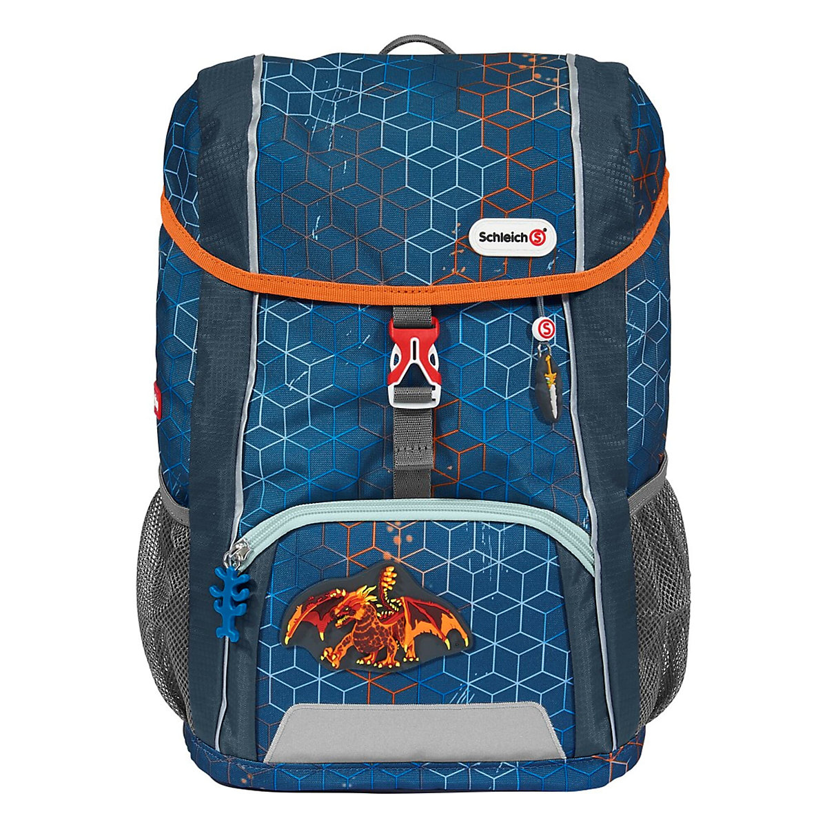 Kinderrucksack KID Schleich® Eldrador Creatures, Lava Dragon, inkl. Sitzkissen & MAGIC MAGS