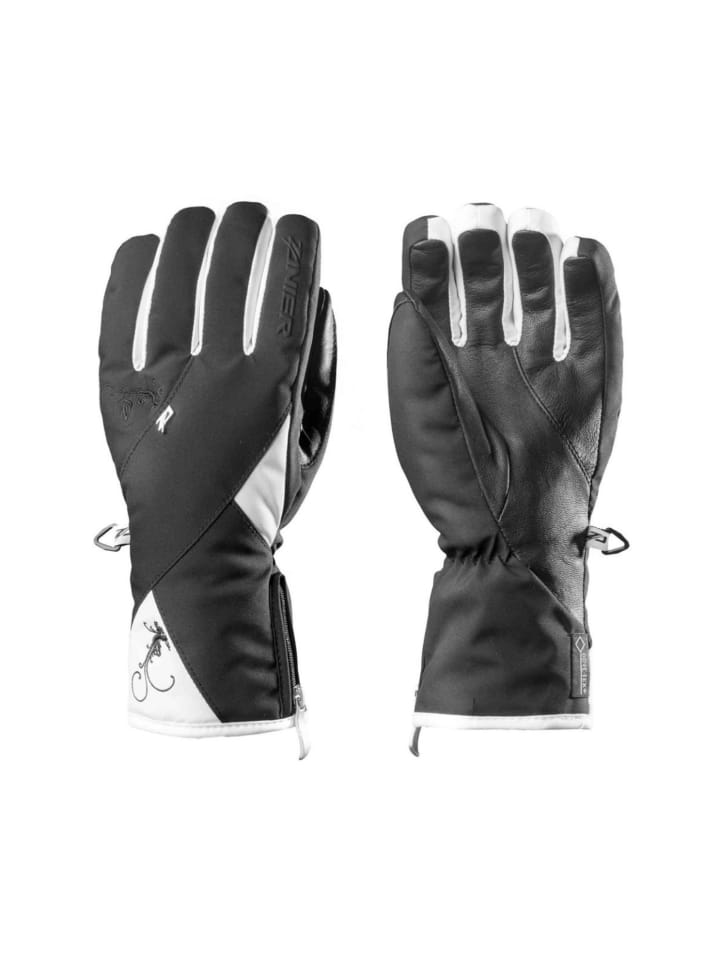 Zanier Handschuhe Aurach GTX Wasserdicht in Schwarz-Weiss günstig kaufen