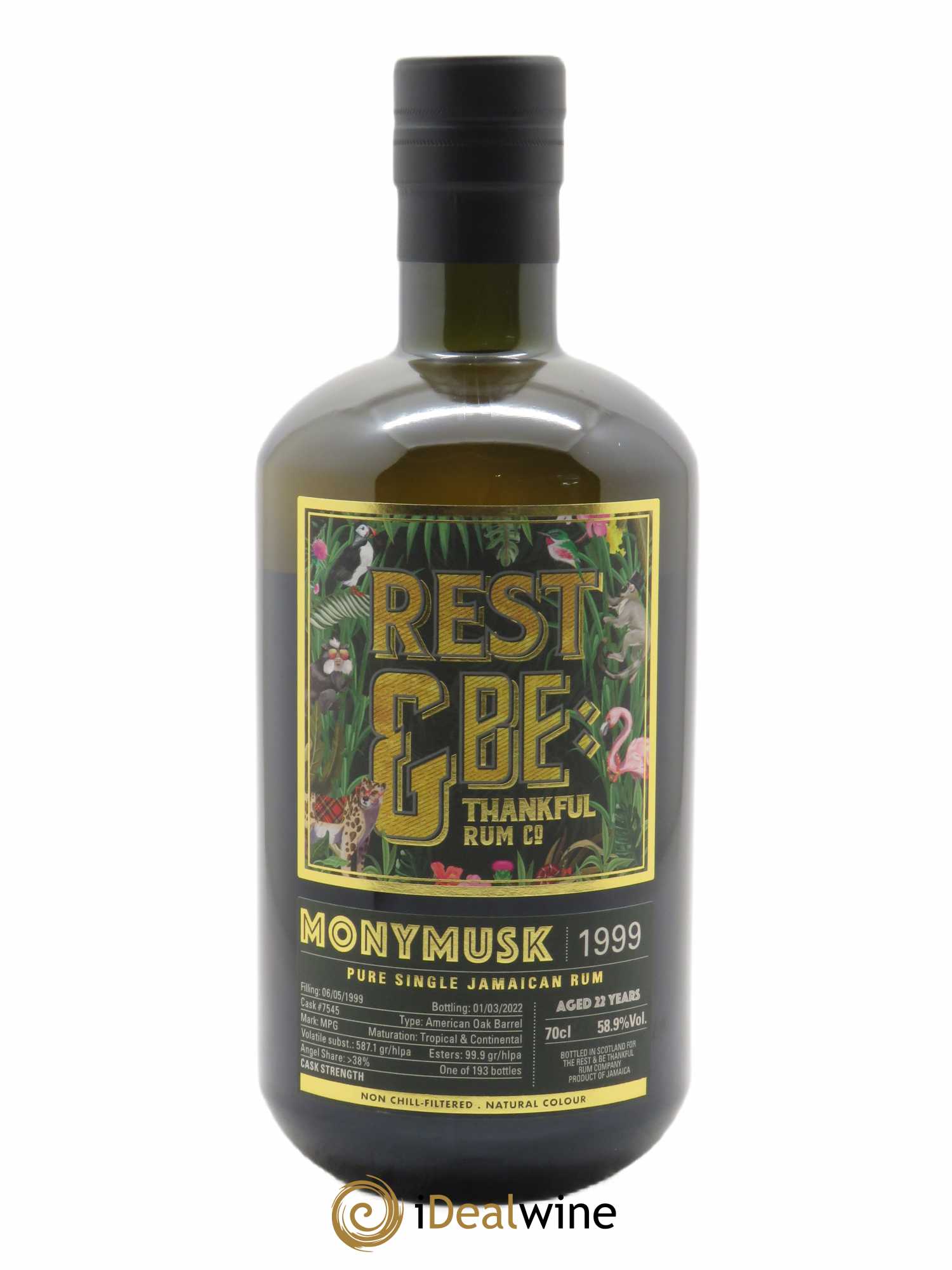 Rum Monymusk MPG Single Cask (70cl) 1999 - Lot de 1 Bouteille