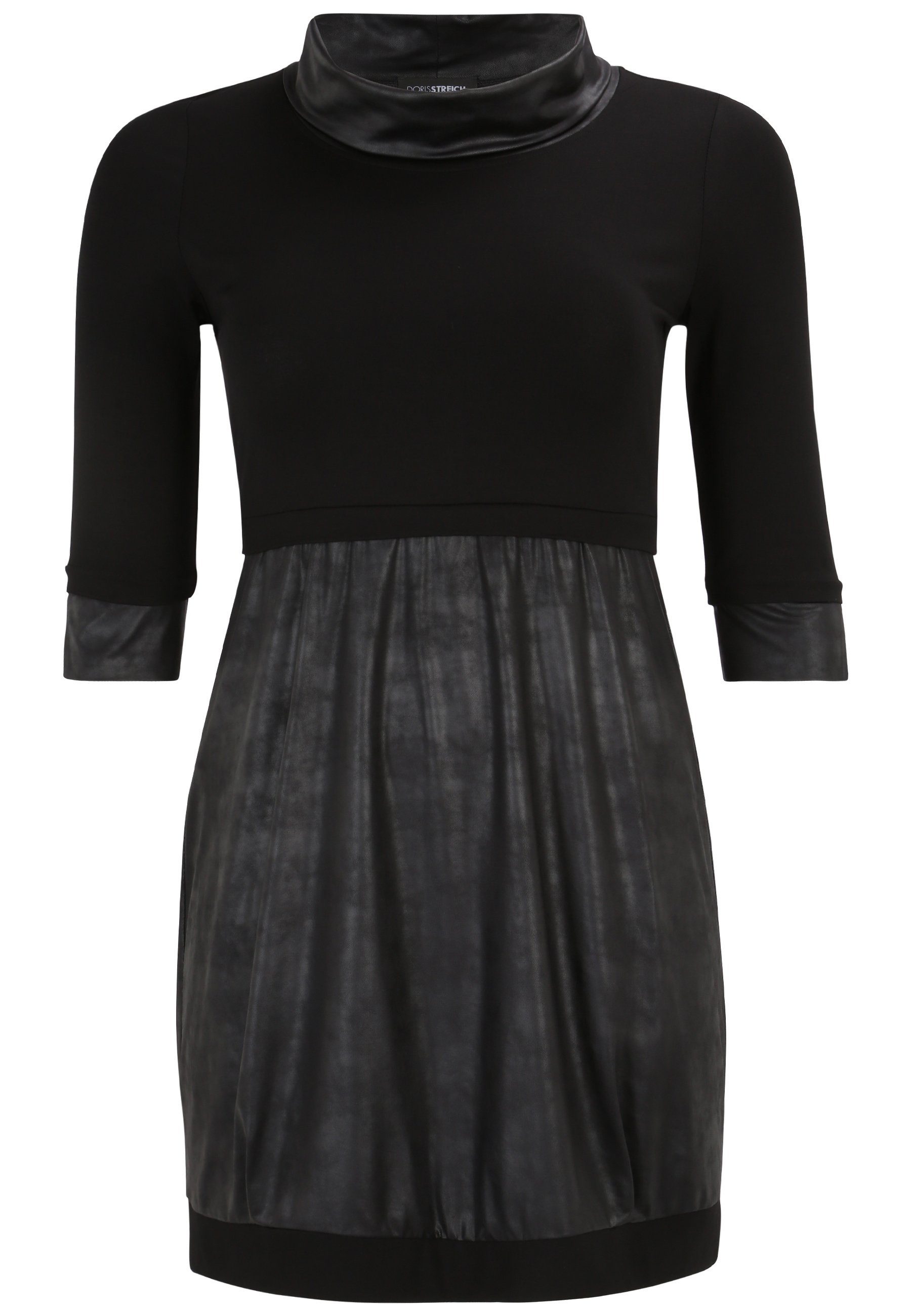 Doris Streich Tunika Longshirt mit Lederimitat mit modernem Design