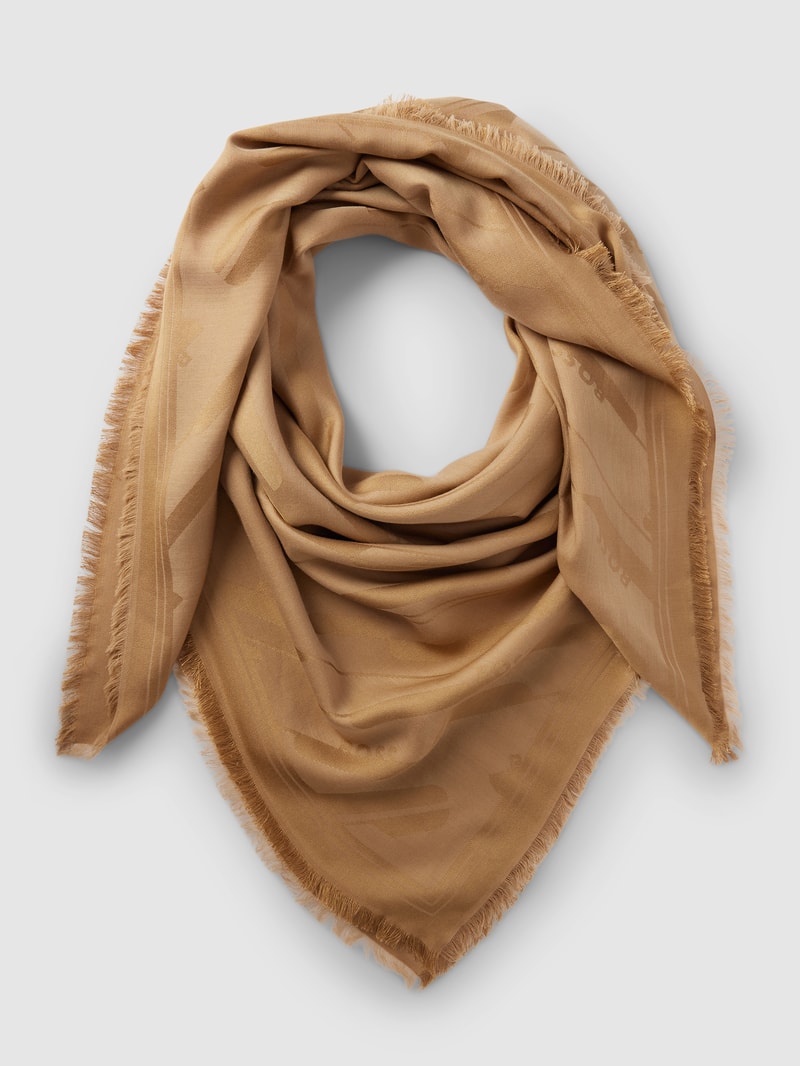 Schal mit Woll-Anteil Modell 'Ledonia' in camel