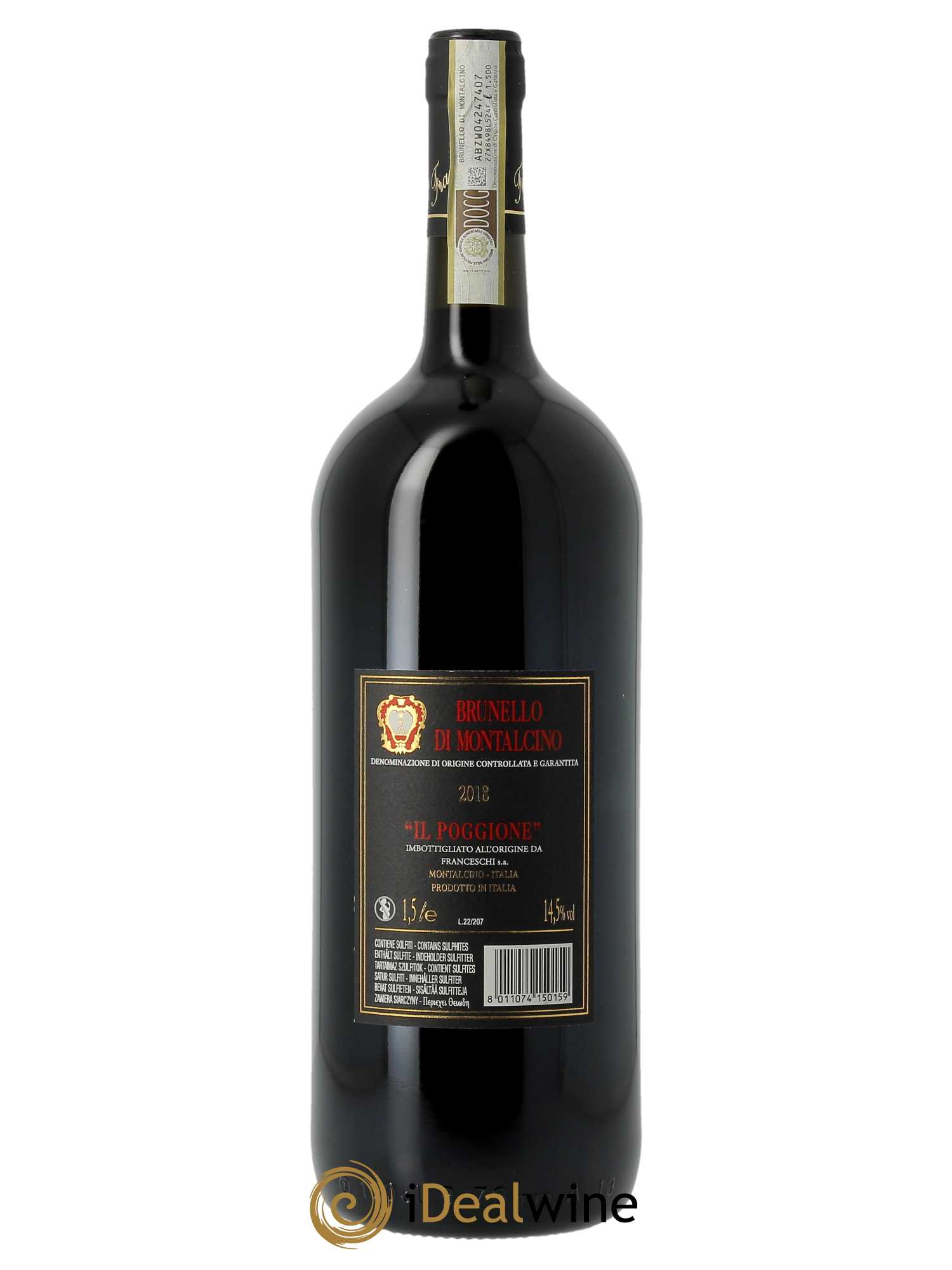 Brunello di Montalcino DOCG Il Poggione Lavinio Franceschi  2018 - Lot de 1 Magnum