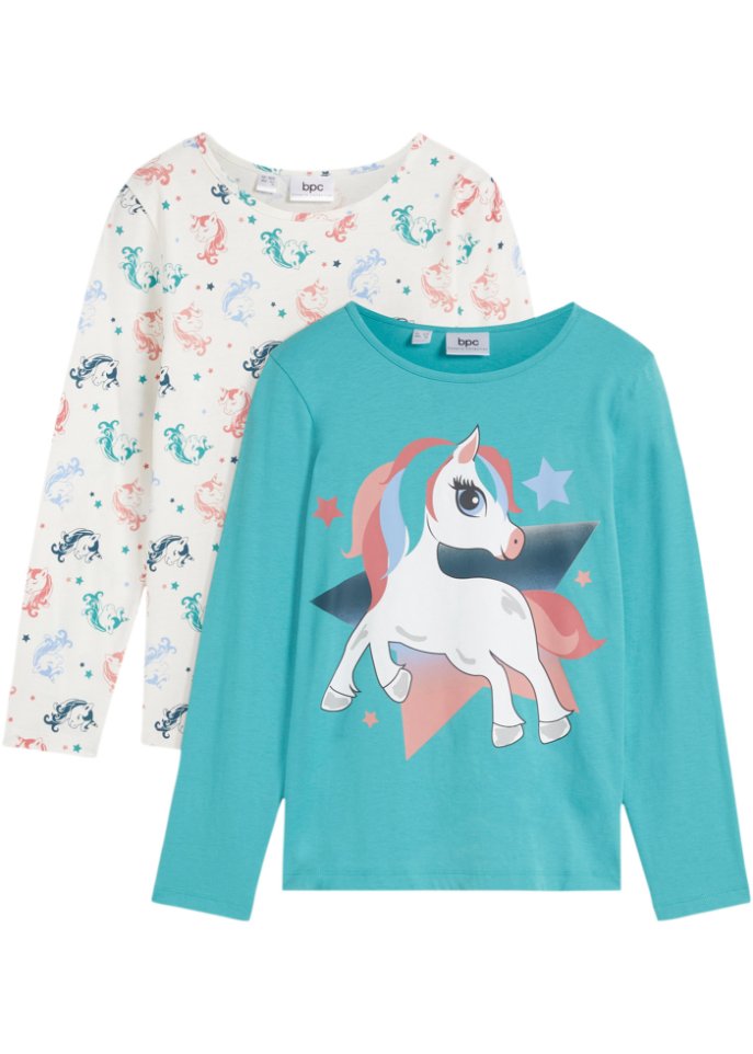 Mädchen Langarmshirt (2er Pack)