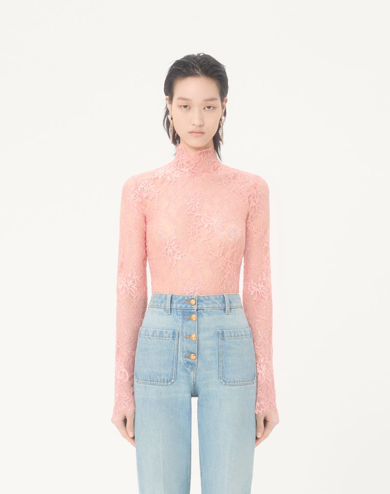 Body de renda floral