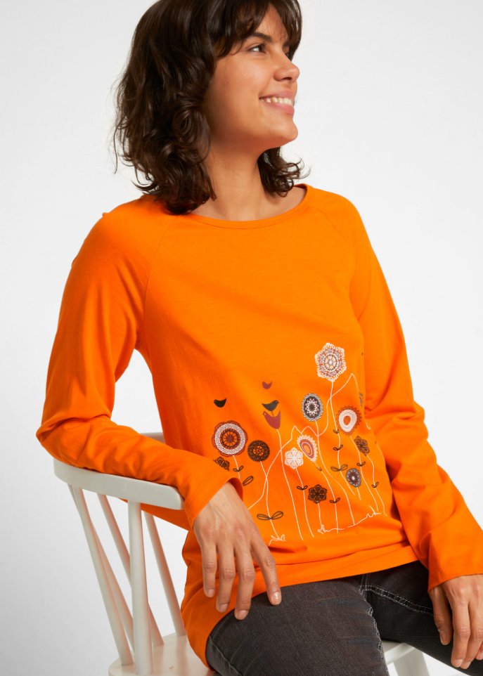 Oversize Longshirt mit Rundhalsausschnitt