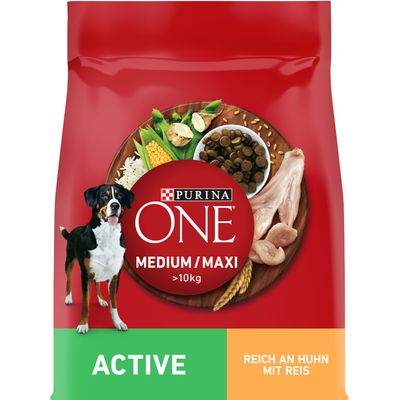 PURINA ONE Medium/Maxi Active Huhn