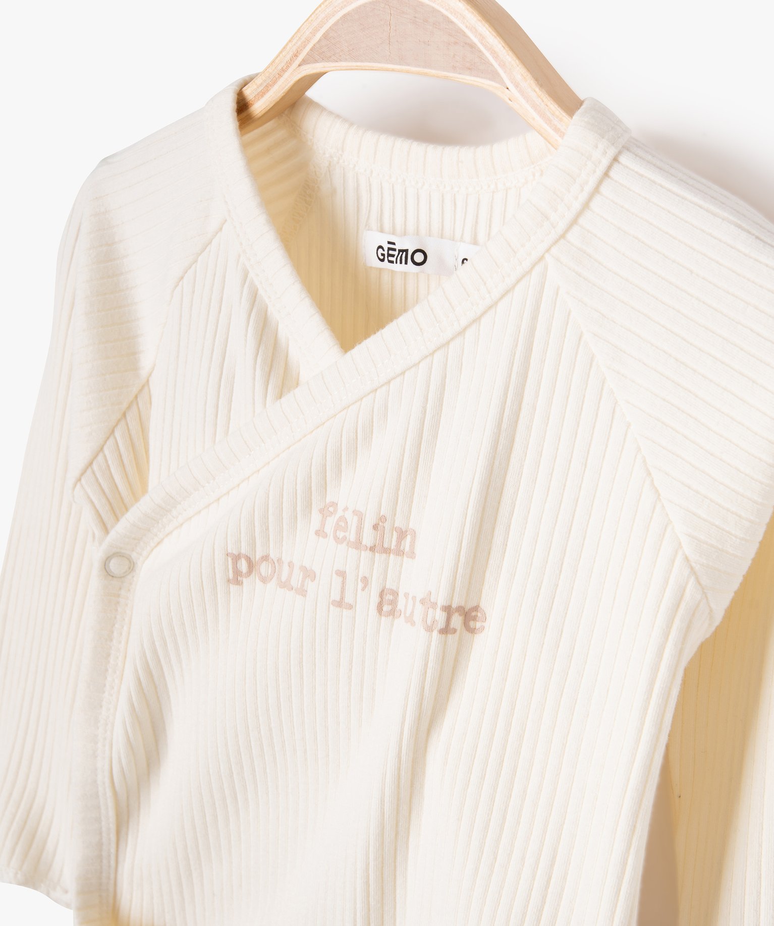Ensemble de naissance évolutif 3 pièces : body + legging +... ecru | GEMO