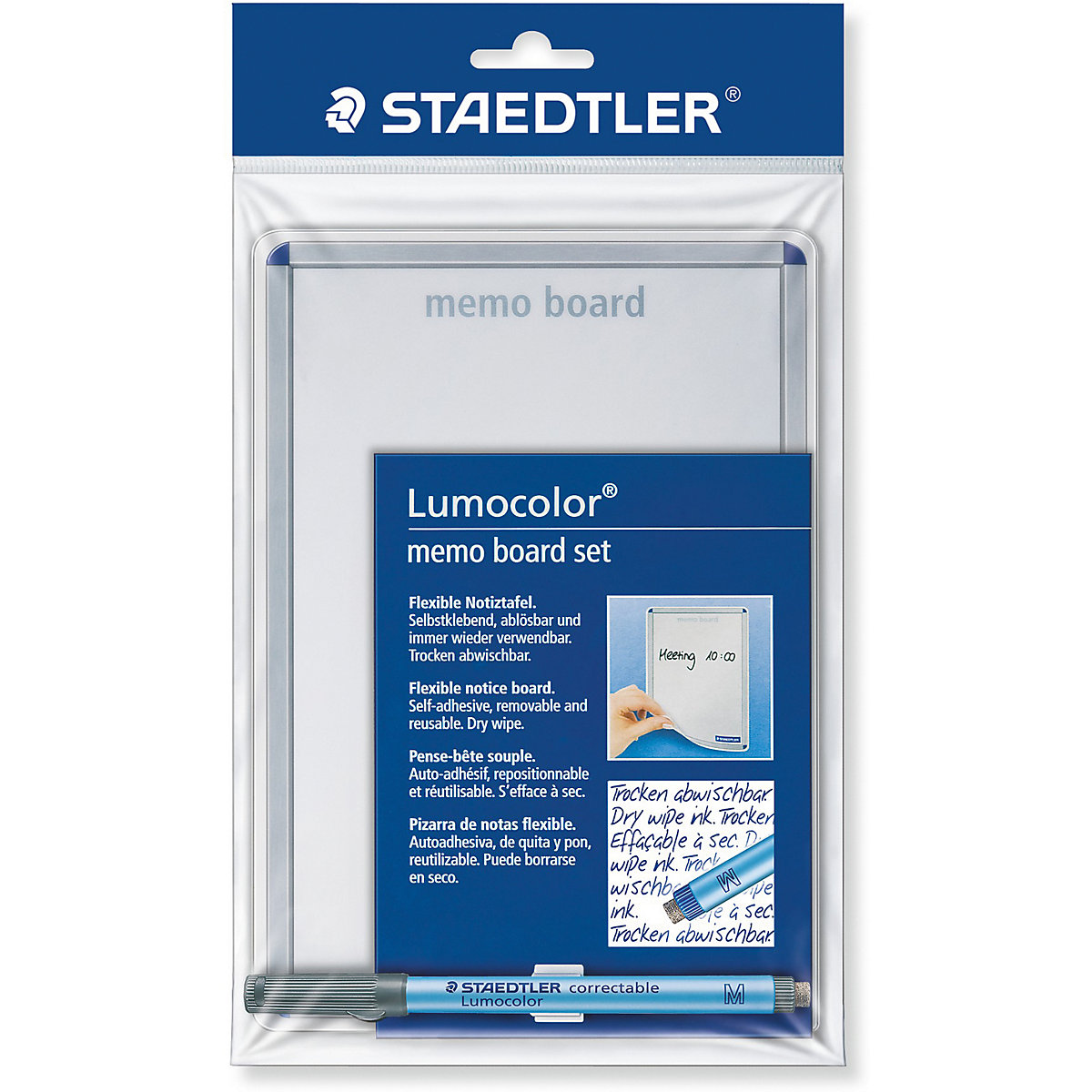 Lumocolor memo board, inkl, Folienstift